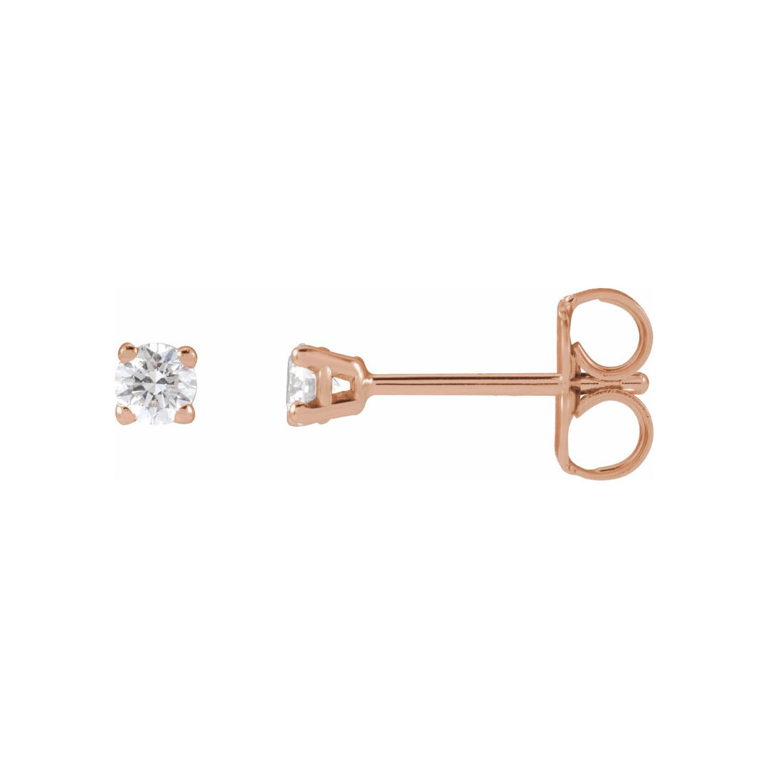 14K Basket Lab Grown Diamond Stud Earrings (0.50ctw) (4-Prong)