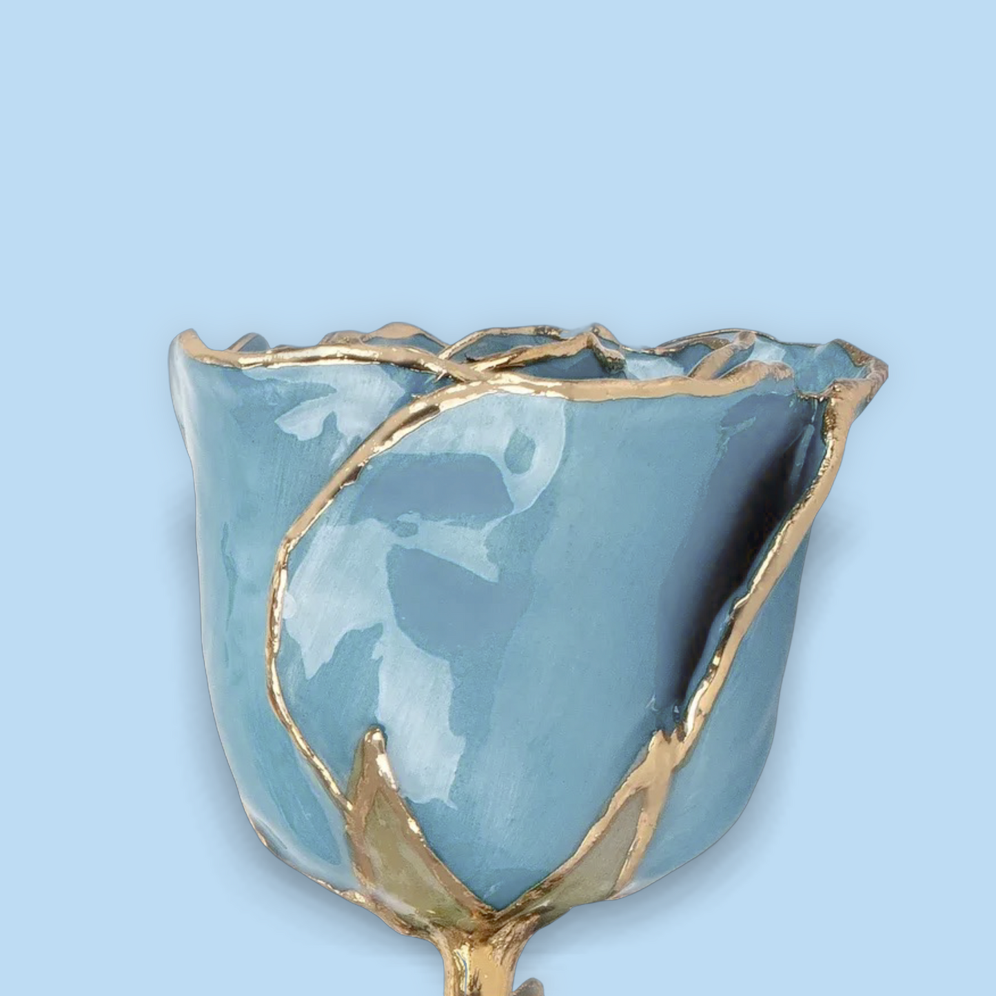 March - 24K Gold Trimmed Birthstone Rose
