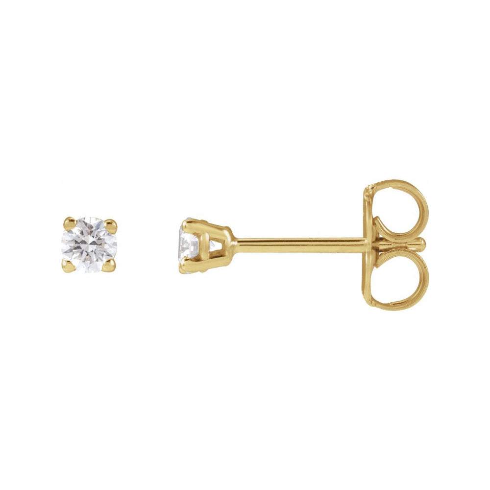 14K Basket Lab Grown Diamond Stud Earrings (0.50ctw) (4-Prong)