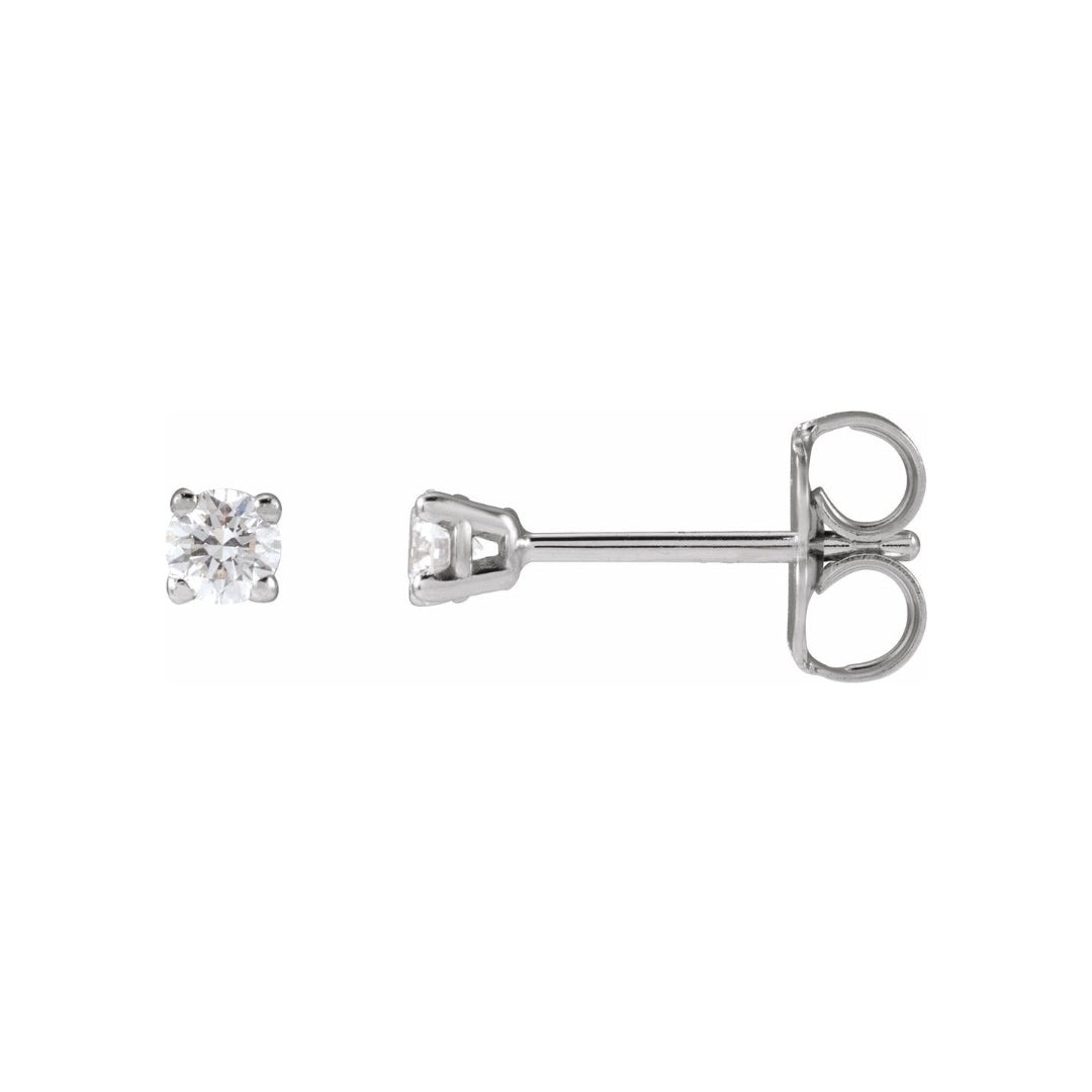 14K Basket Lab Grown Diamond Stud Earrings (0.50ctw) (4-Prong)