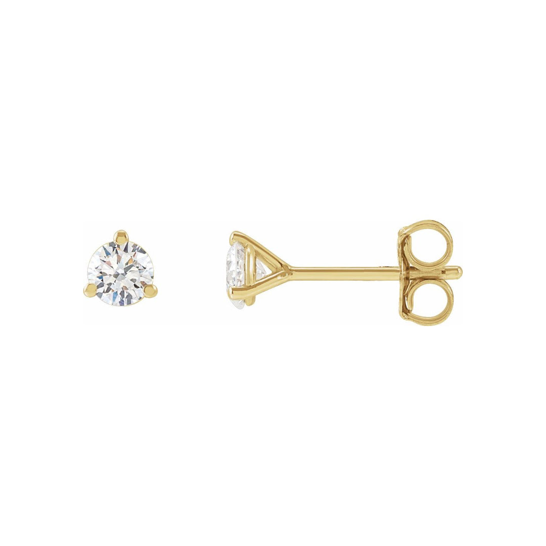 10K Cocktail Lab Grown Diamond Stud Earrings (1.00ctw) (3-Prong)