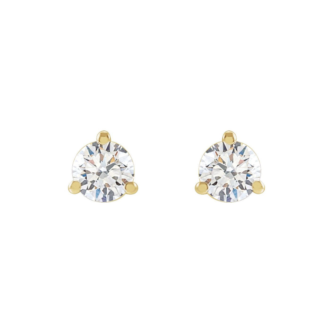 14K Cocktail Lab Grown Diamond Stud Earrings (0.34ctw) (3-Prong)