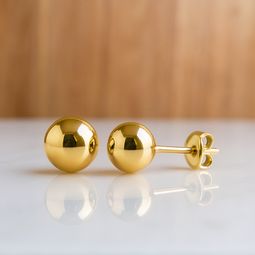 Ball Stud Earrings 14K - 8mm