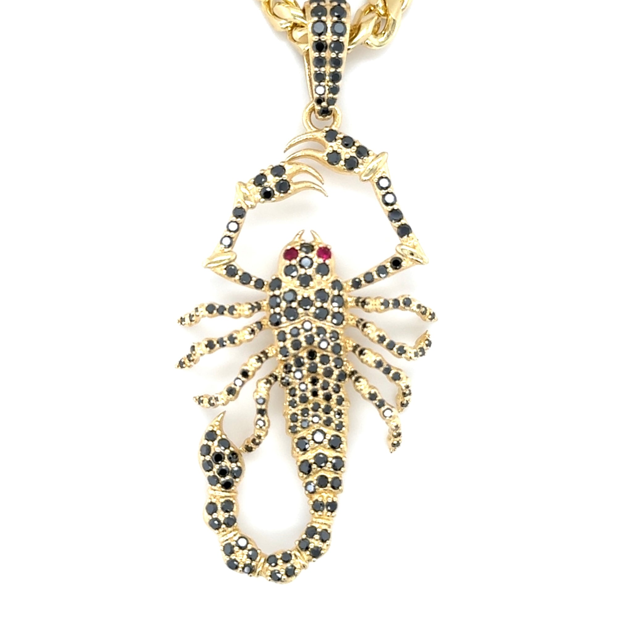 Scorpion Pendant with black diamond accents
