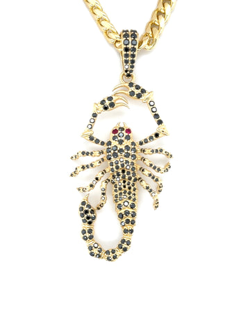 Scorpion Pendant with black diamond accents