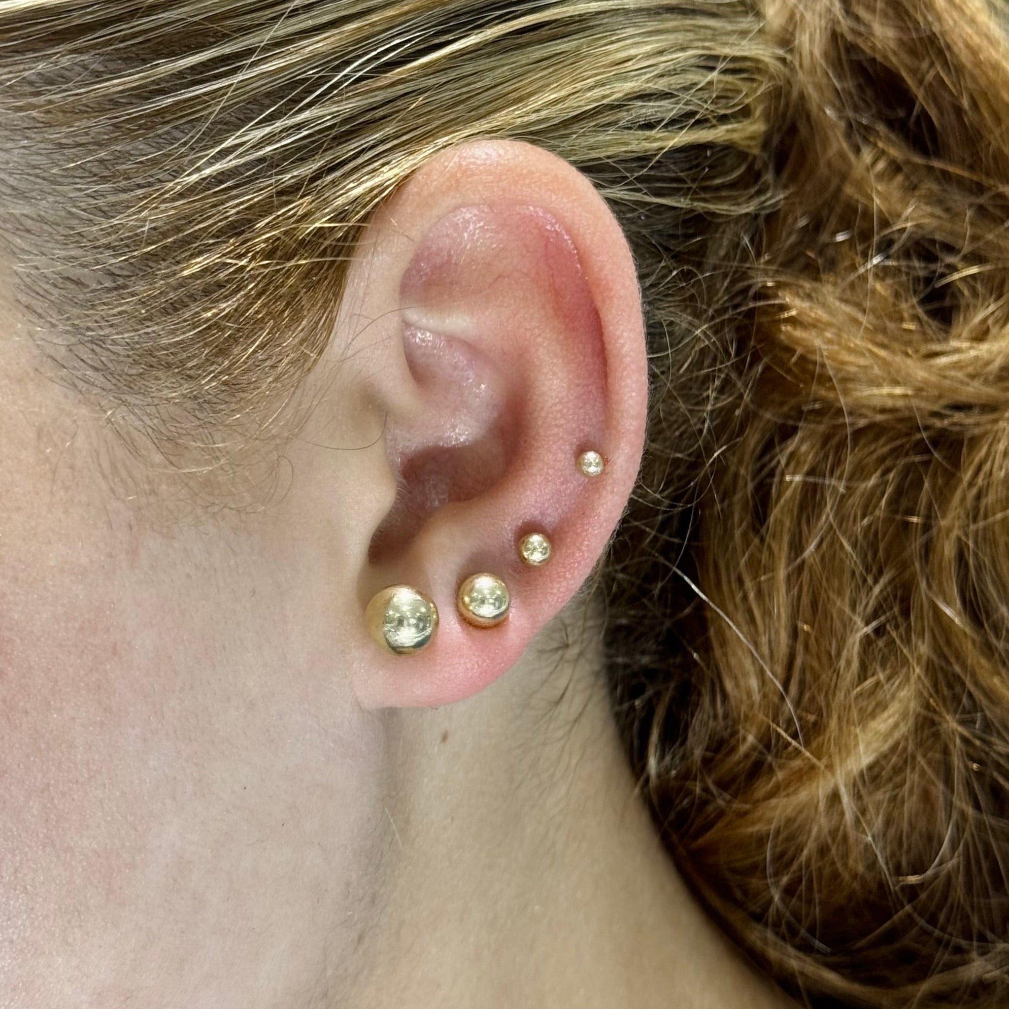 Gold Bead Earrings