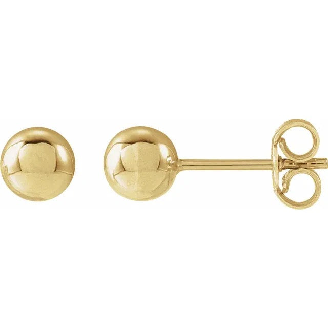 Ball Stud Earrings 14K - 5mm