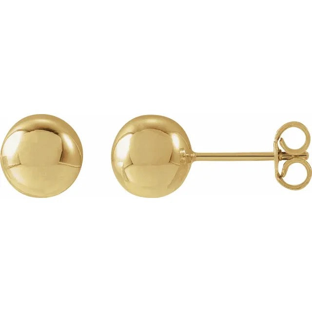 Ball Stud Earrings 14K - 7mm