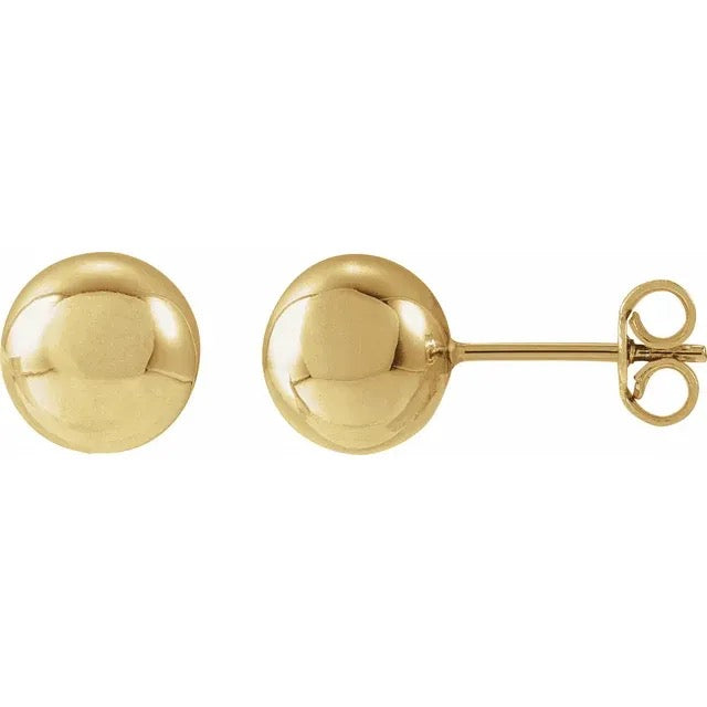 Ball Stud Earrings 14K - 8mm