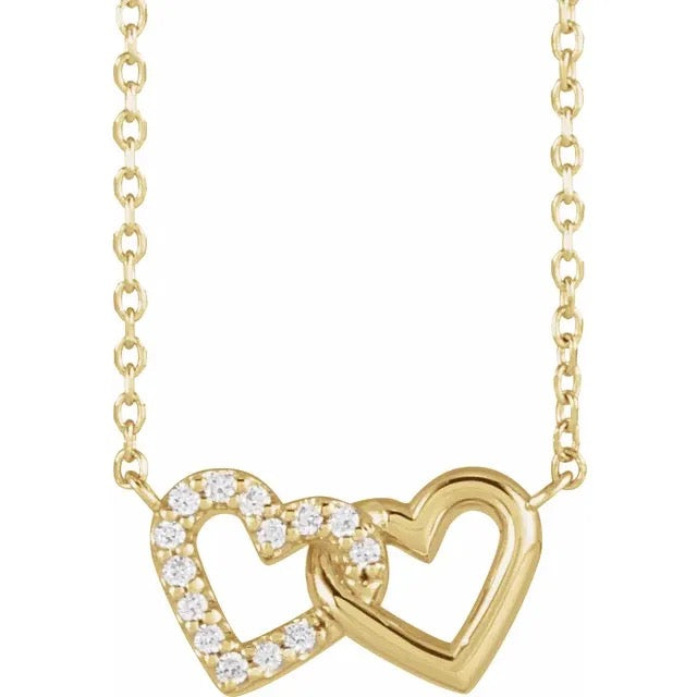 Interlocking Heart Accented Necklace