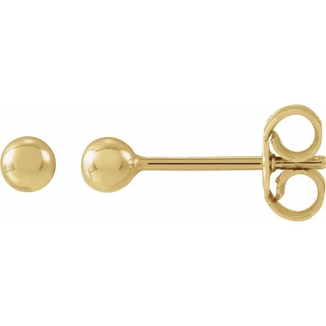 Ball Stud Earrings 14K - 3mm