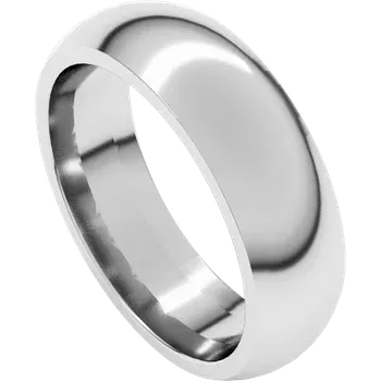 Silver ring on a white background