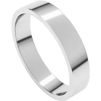 Silver ring on a white background