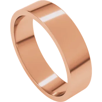 Rose gold ring on a white background