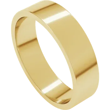 Gold ring on a white background