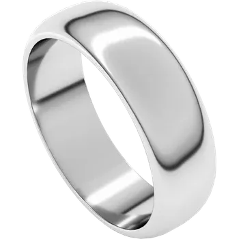 Silver ring on a white background