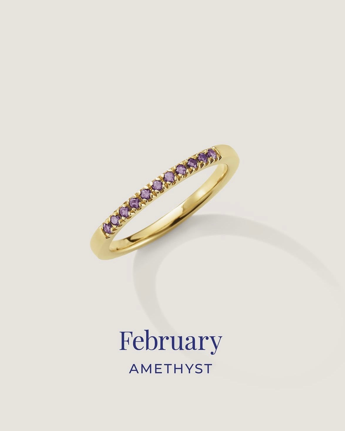 February Birthstone Band