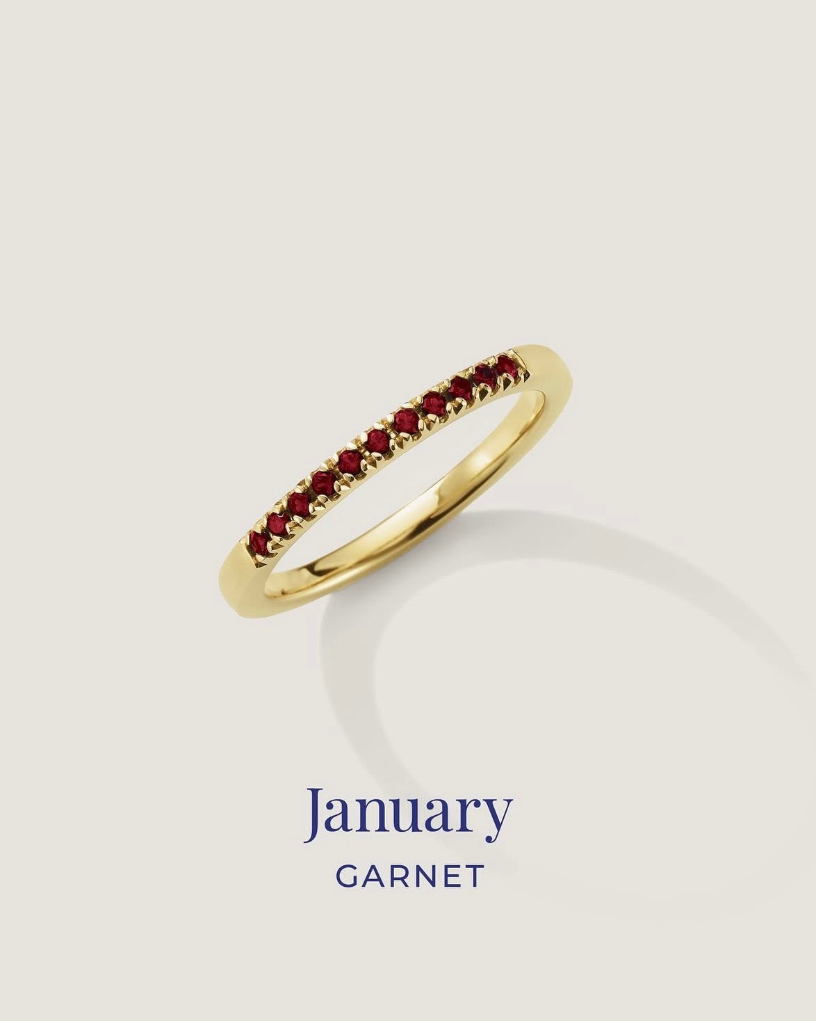 January Birthstone Band