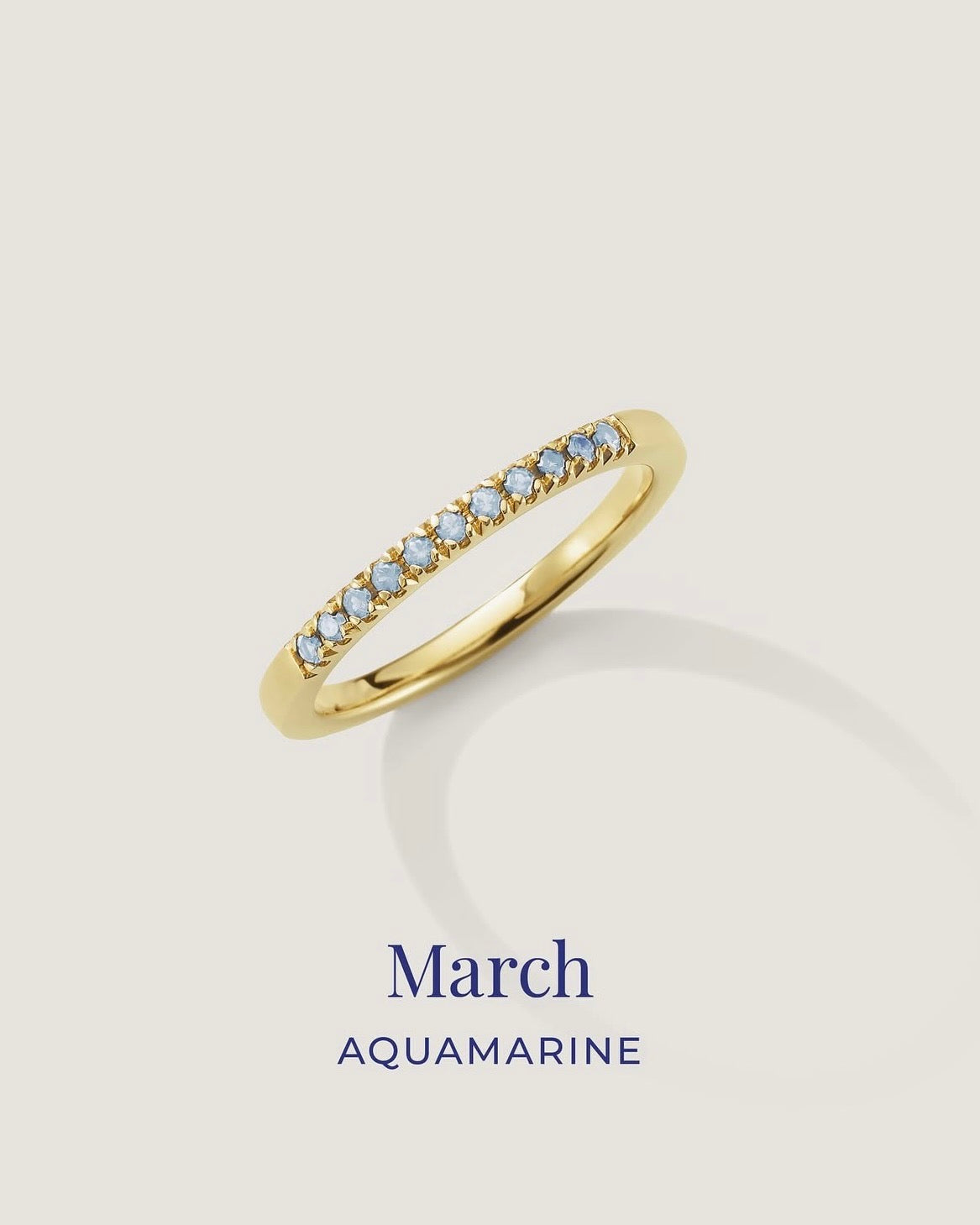 March Birthstone Band