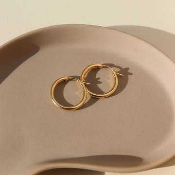 14K Hoop Earrings - 15mm