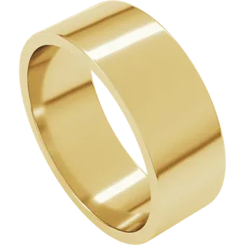 Men’s Flat 10K Wedding Band – 7mm