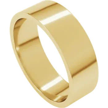 Men’s Flat 10K Wedding Band – 6mm