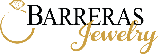 Barreras Jewelry logo with a gold accent on a white background