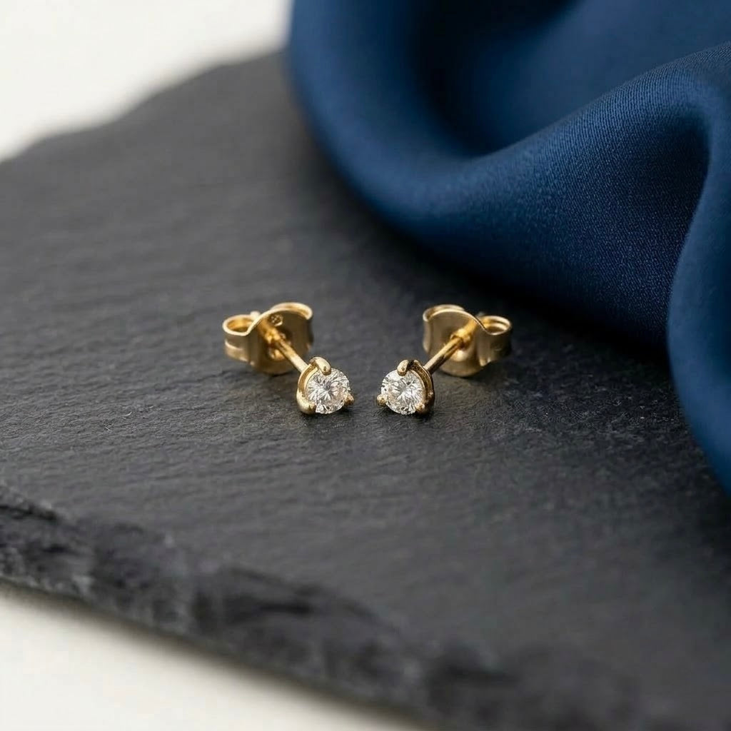 14K Cocktail Lab Grown Diamond Stud Earrings (0.34ctw) (3-Prong)